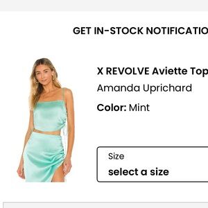 Amanda Uprichard Mint Aviette Skirt